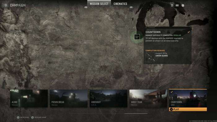 Complete mw3 missions list rewards