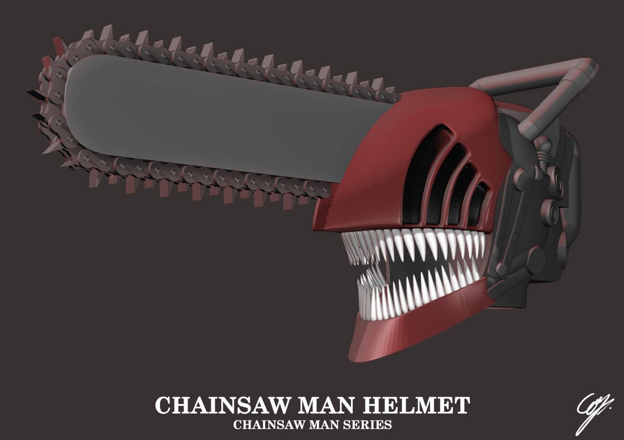 Chainsaw man cosplay moving helmet