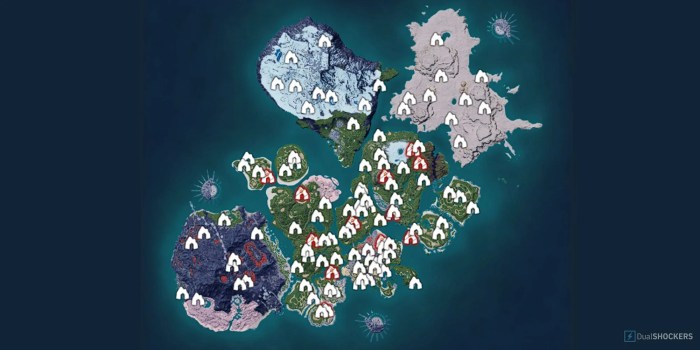 All palworld dungeon locations and maps